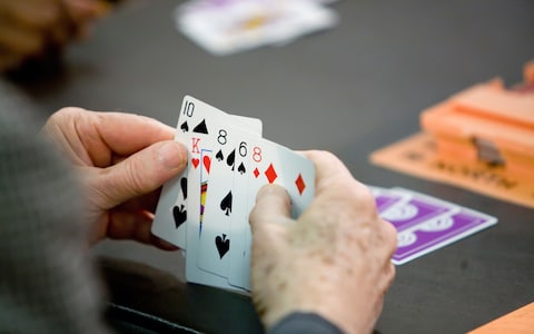 Image of a bridge-game being played